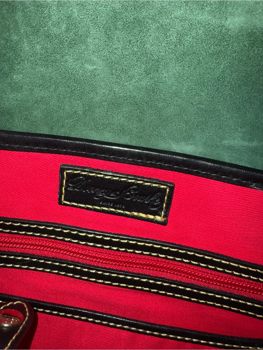 Dooney & Bourke Verona Elisa Pebbled Leather Satchel Purple Brown Crossbody Bag